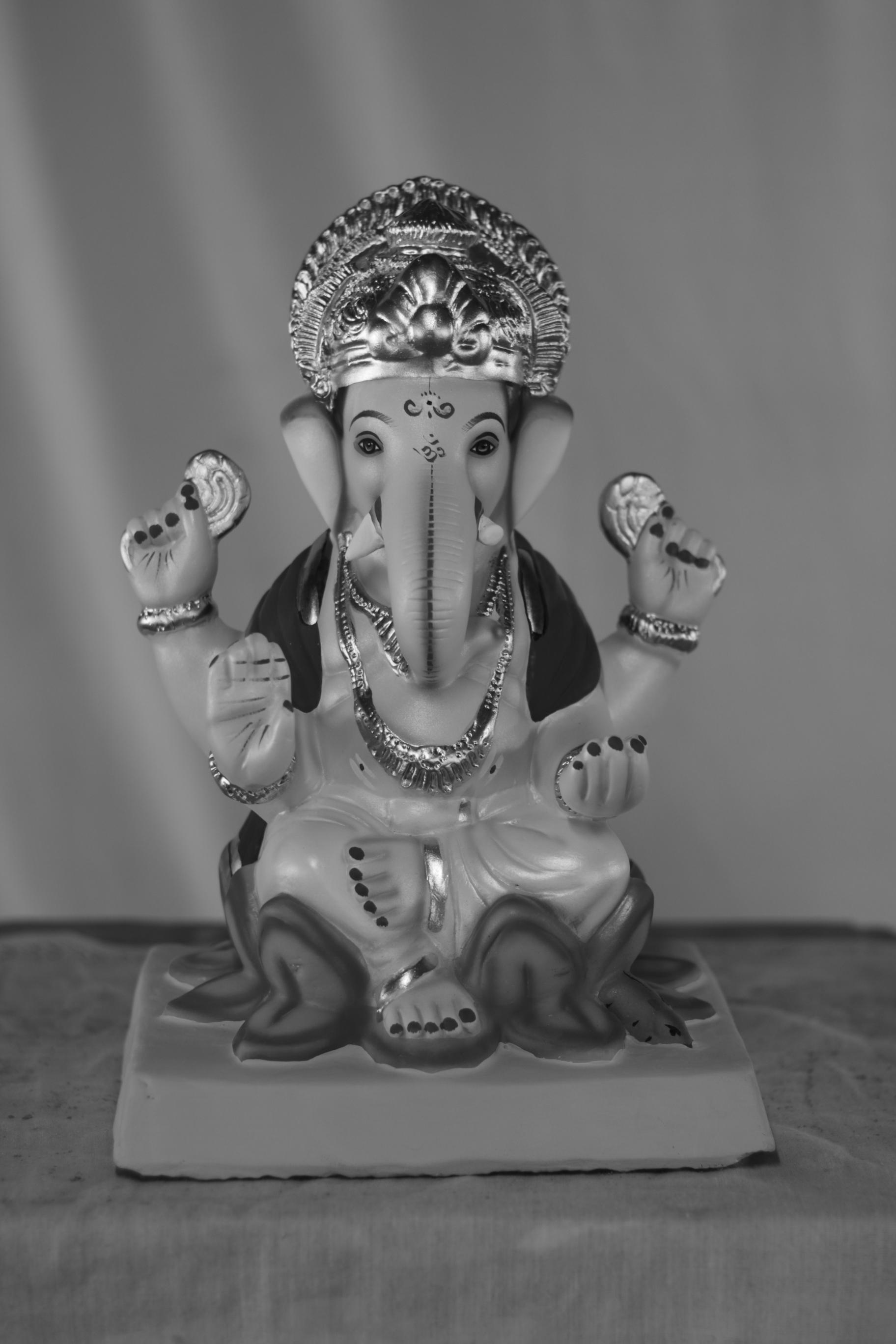 Kamal Ganpati | Eco Friendly Shadu Mati Ganpati | 13 Inches Height | MSKK-0072-SHA-13-KAMAL-PSKK-DNOA-VXX