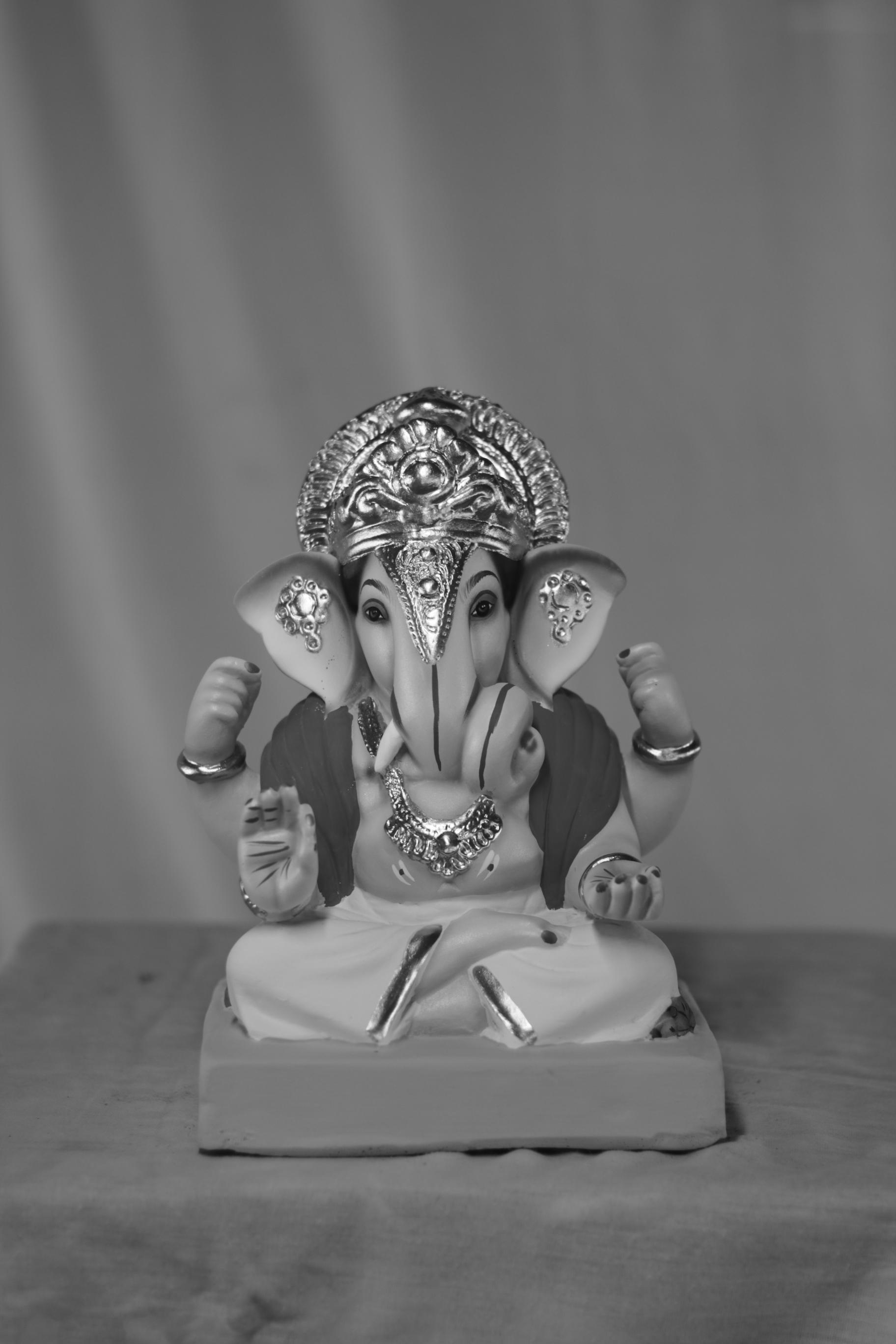Dagdusheth Ganpati | Eco Friendly Shadu Mati Ganpati | 10 Inches Height | MSKK-0074-SHA-10-DAGDU-PSKK-DNOA-VXX