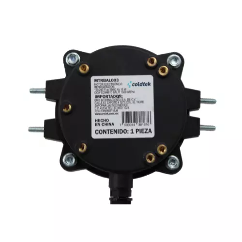Motor Balero Ba11, Refrigerador, ECM4810, 110-240V, 50/60Hz, 15W, CCW, Proteccion Clase IP65, sirve para refrigerador IMBERA, 1500 RPMs - MTRBAL003