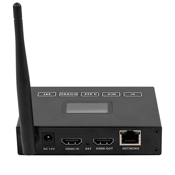 H.265 1080P@60FPS WiFi HDMI Encoder w/OLED Screen & Loopout | Wireless RTMP/RTSP/SRT for Live Events, Mobile Broadcasting & Surveillance