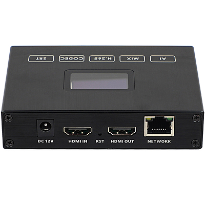 H.265 1080P@60FPS HDMI Encoder w/OLED Screen & Loopout | USB, RTMP/RTSP/SRT for Live Streaming, Surveillance & On-Site Monitoring