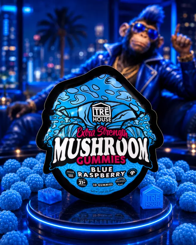 TRE HOUSE MUSHROOM GUMMIES RASPBERRY