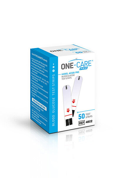 ONE-CARE Glucose Strips for Self-Testing, 50/bx