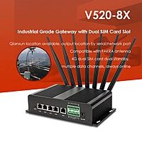 4G LTE Industrial Router with Dual SIM Slot, 2.4G/5.8G Dual-Band WiFi, Gigabit Ports, Quectel IoT Module Support