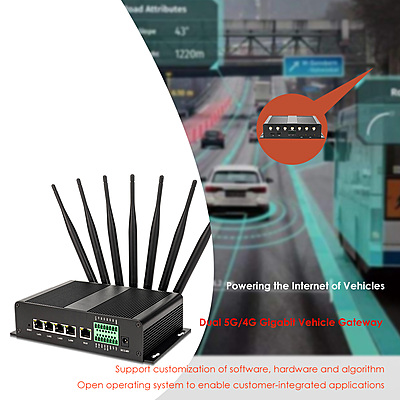 Dual SIM 4G/5G LTE Industrial Router with Dual Gigabit Ethernet, High-Speed Wireless Gateway, Private/Commercial Network Compatible