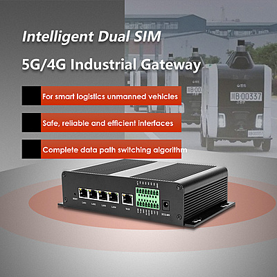 Dual SIM 4G/5G LTE Industrial WiFi Router with Dual Gigabit Ethernet & Sucker Antenna, High-Speed Wireless Gateway for IoT & Remote Connectivity