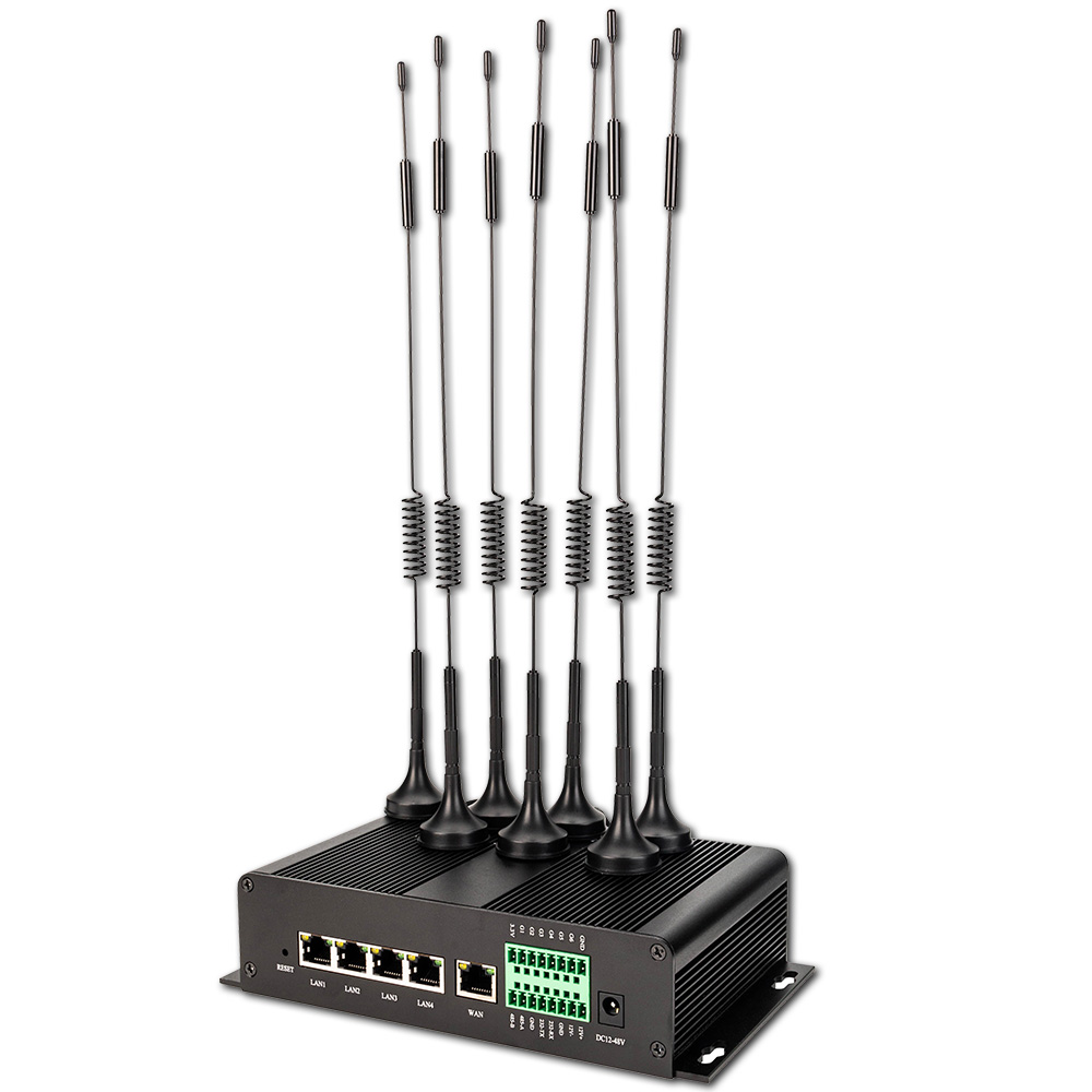 4G LTE Industrial Router with Dual SIM Slot, Sucker Antenna, Dual-Band 2.4G/5.8G WiFi, Gigabit Ports, Quectel IoT Module Compatible