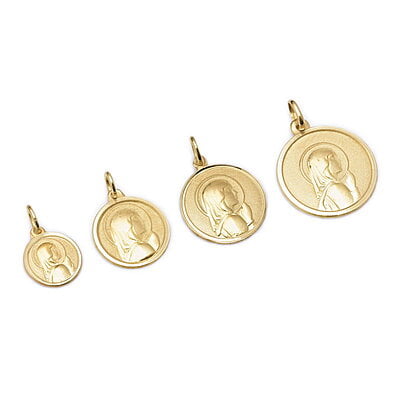 MEDALLA RELIGIOSA REDONDA, BORDE FACETADO VIRGEN NIÑA CON MANTO (LINEA "T" ) MEDALLA RELIGIOSA REDONDA, BORDE FACETADO VIRGEN NIÑA CON MANTO (LINEA "T" )