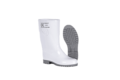 Marina White Grey Gumboot
