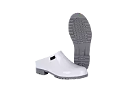 Marina White Grey Slip-on Clog