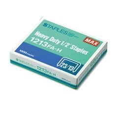 MAX HD-12F FLAT CLINCH 1000pk 1/2" STAPLES