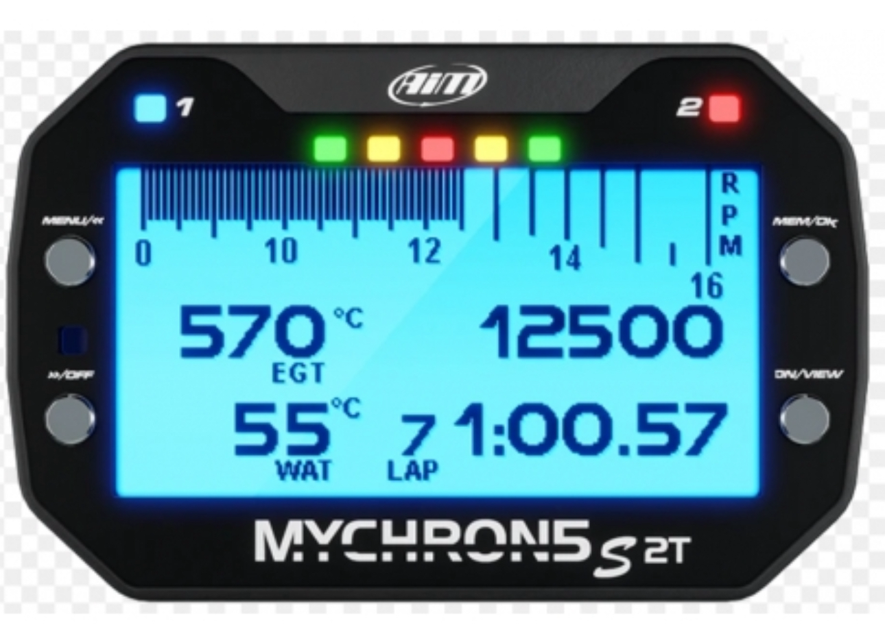 AIM MyChron 5 2T - GPS Lap Timer (2 temperatures) - With WATER Probe - NEW VERSION "S"
