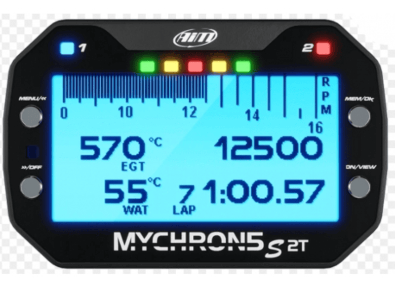 AIM MyChron 5 2T - GPS Lap Timer (2 temperatures) - With WATER Probe - NEW VERSION "S"