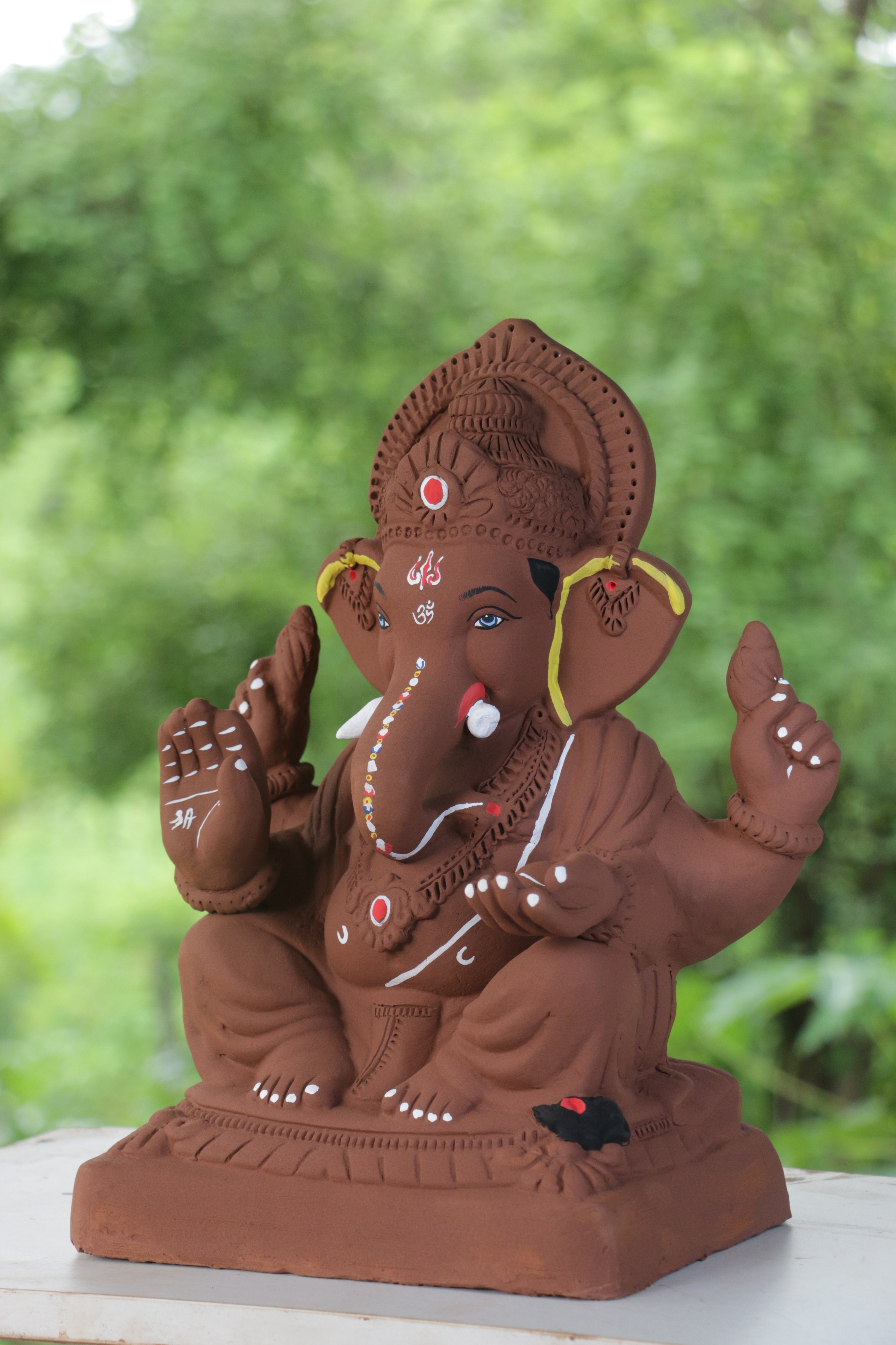 Titwala Ganpati | Red Soil Ganpati | 15 Inches Height | MYMA-0001-RED-15-TITWA-PYMA-DNOA