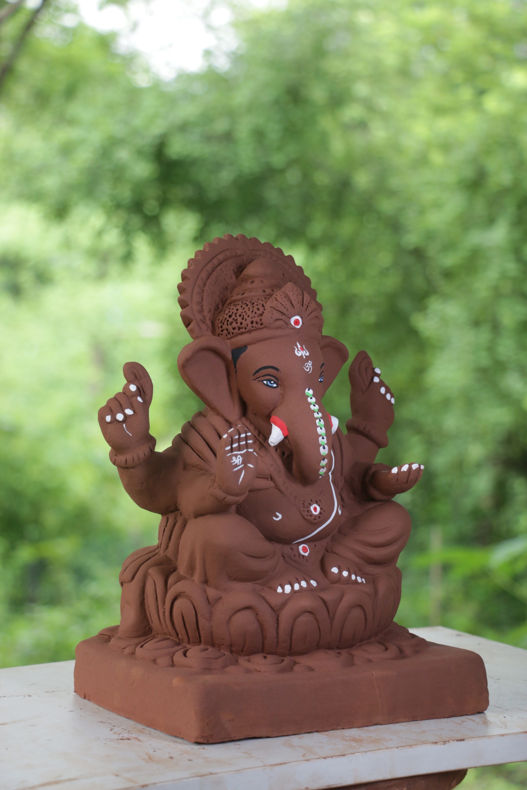 Kamal Ganpati | Red Soil Ganpati | 16 Inches Height | MYMA-0012-RED-16-KAMAL-PYMA-DNOA