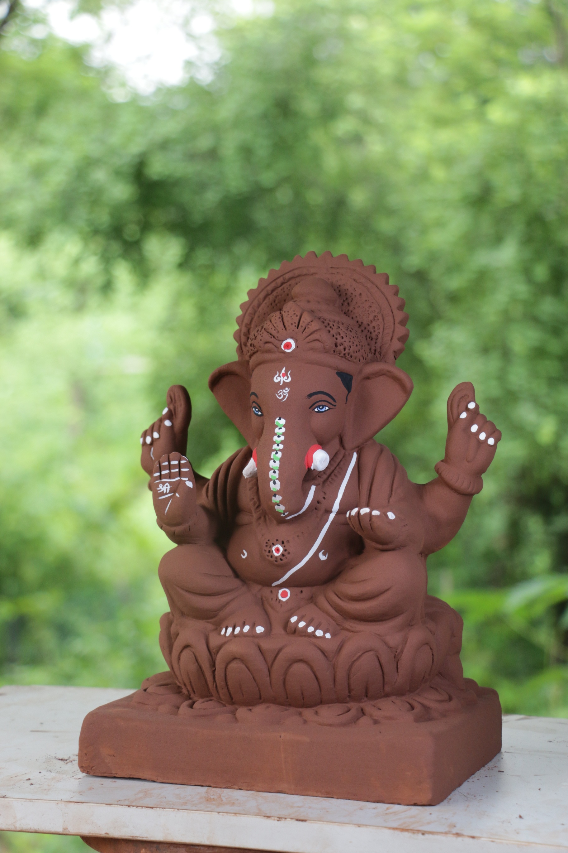Kamal Ganpati | Red Soil Ganpati | 16 Inches Height | MYMA-0012-RED-16-KAMAL-PYMA-DNOA