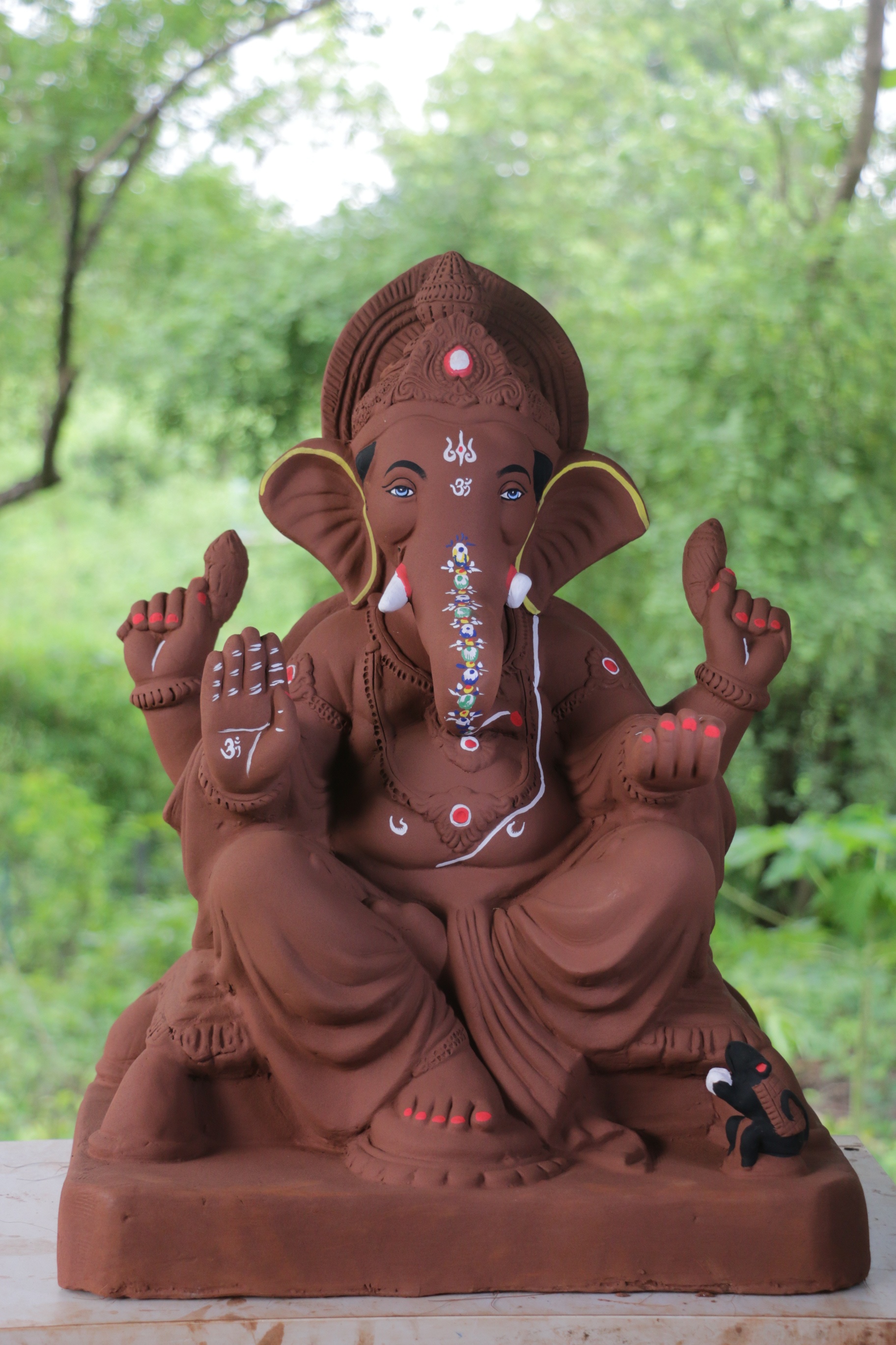 Philips Ganpati | Red Soil Ganpati | 21 Inches Height | MYMA-0015-RED-21-PHILI-PYMA-DNOA