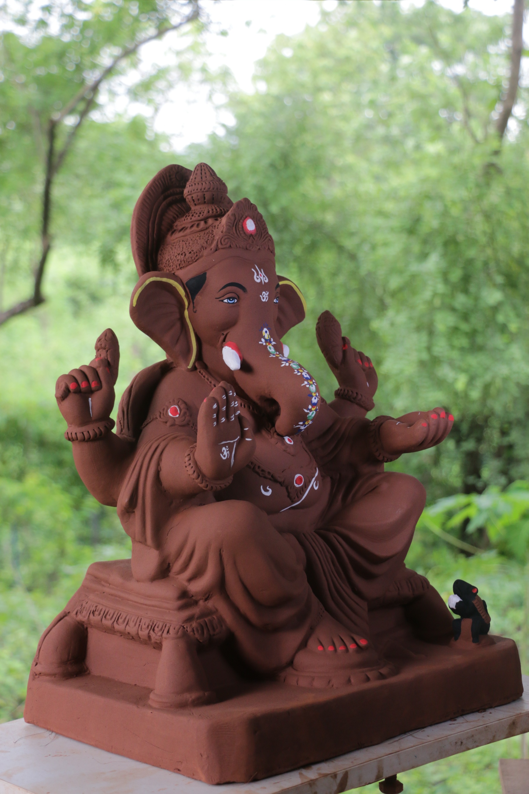 Philips Ganpati | Red Soil Ganpati | 21 Inches Height | MYMA-0015-RED-21-PHILI-PYMA-DNOA