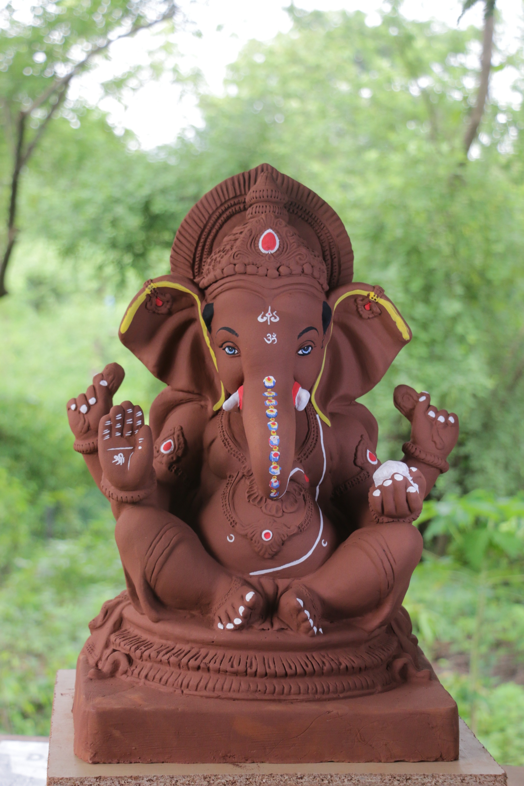 Mhaisuri Ganpati | Red Soil Ganpati | 21 Inches Height | MYMA-0016-RED-21-MHAIS-PYMA-DNOA