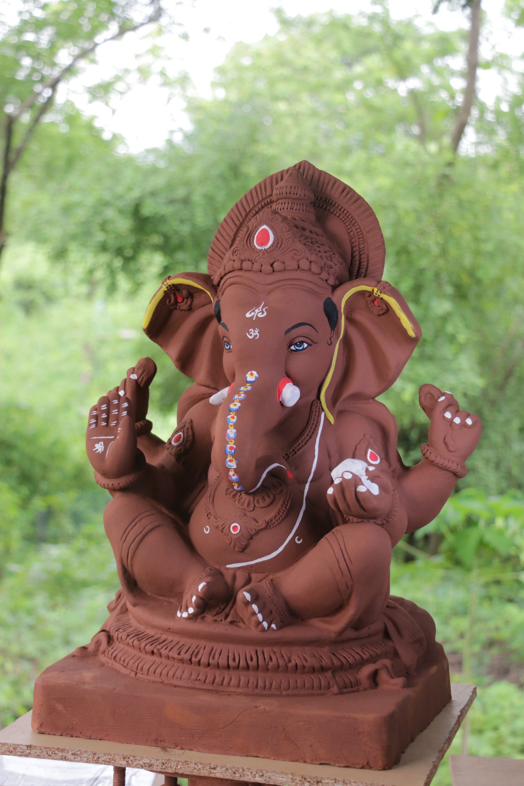 Mhaisuri Ganpati | Red Soil Ganpati | 21 Inches Height | MYMA-0016-RED-21-MHAIS-PYMA-DNOA