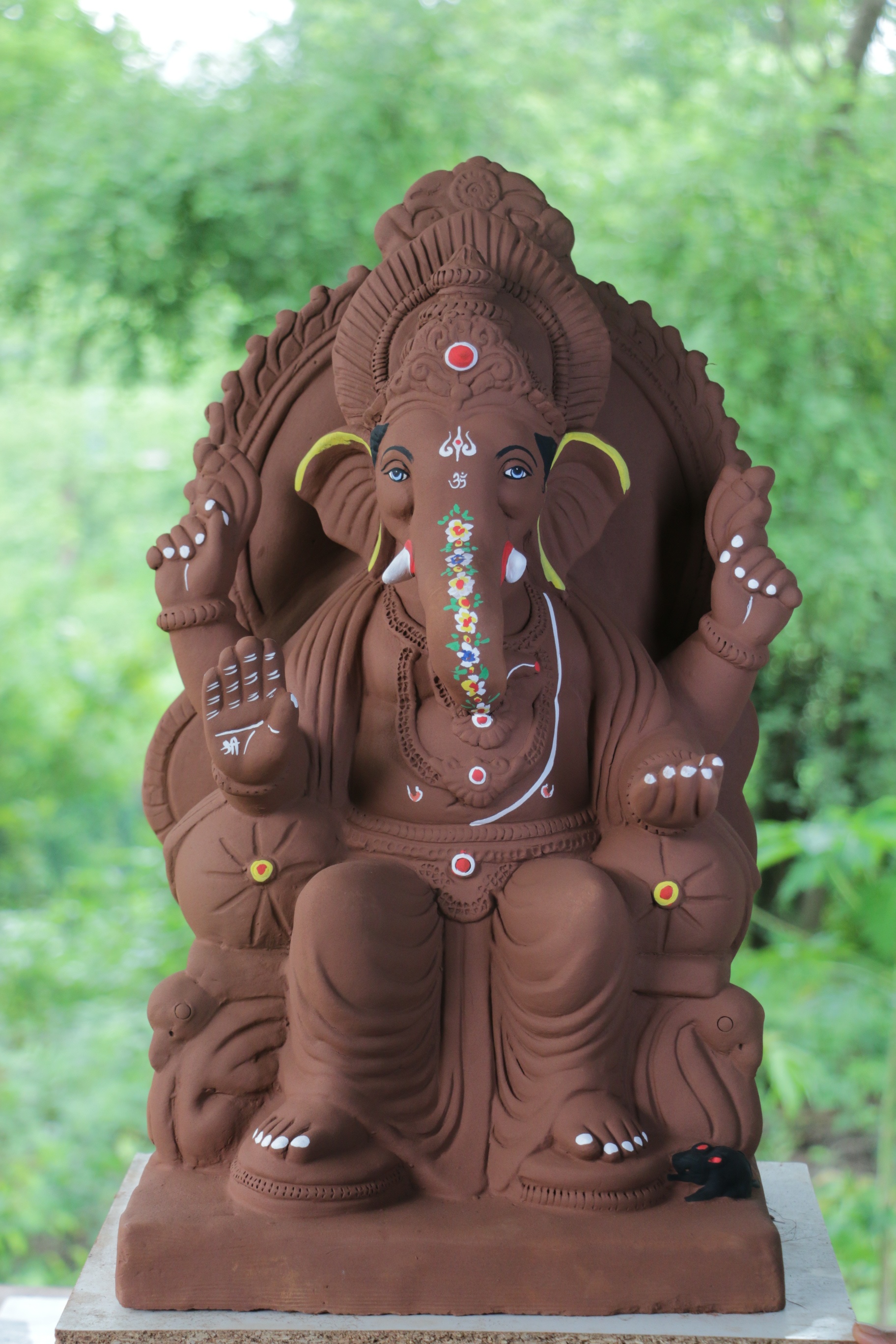 Laalbaugcha Raja Ganpati | Red Soil Ganpati | 23 Inches Height | MYMA-0017-RED-23-LAALB-PYMA-DNOA