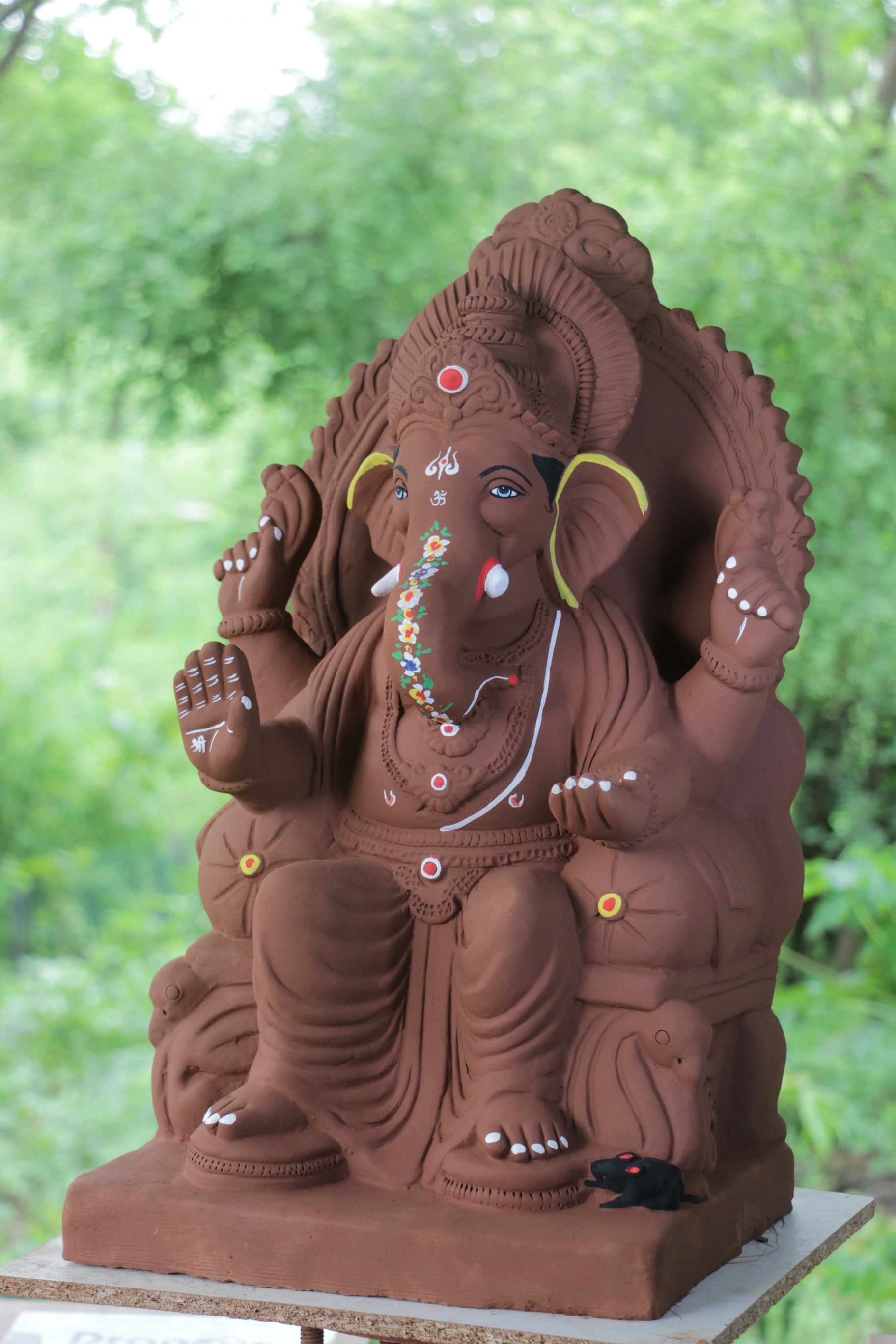 Laalbaugcha Raja Ganpati | Red Soil Ganpati | 23 Inches Height | MYMA-0017-RED-23-LAALB-PYMA-DNOA