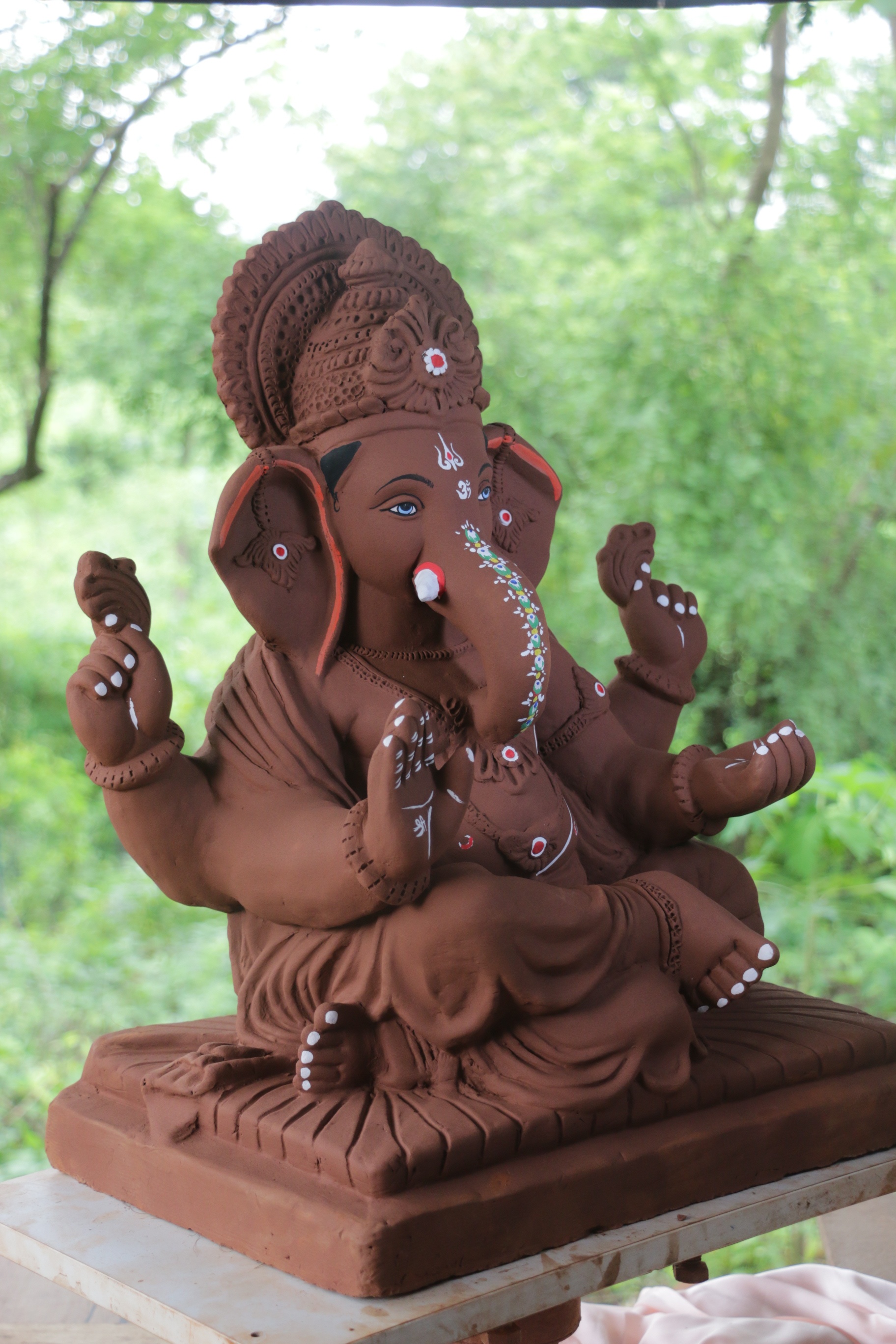 Single Load Ganpati | Red Soil Ganpati | 23 Inches Height | MYMA-0018-RED-23-SINGL-PYMA-DNOA
