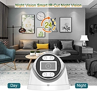 4K 8MP Wireless Dome IP Camera with Smart IR, 2.8mm Lens, RTMP Streaming, Audio, IP66, Hikvision Compatible, for Indoor/Outdoor Surveillance & Live Broadcast
