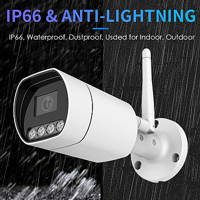 4K 8MP Wireless Bullet IP Camera – Dual Light or Smart IR, Built-In Audio, RTMP to YouTube/Facebook, 2.8mm Lens, Hikvision-Compatible, IP66 for Indoor/Outdoor