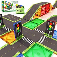 Magnetic Tiles Road Toppers - 56Pcs