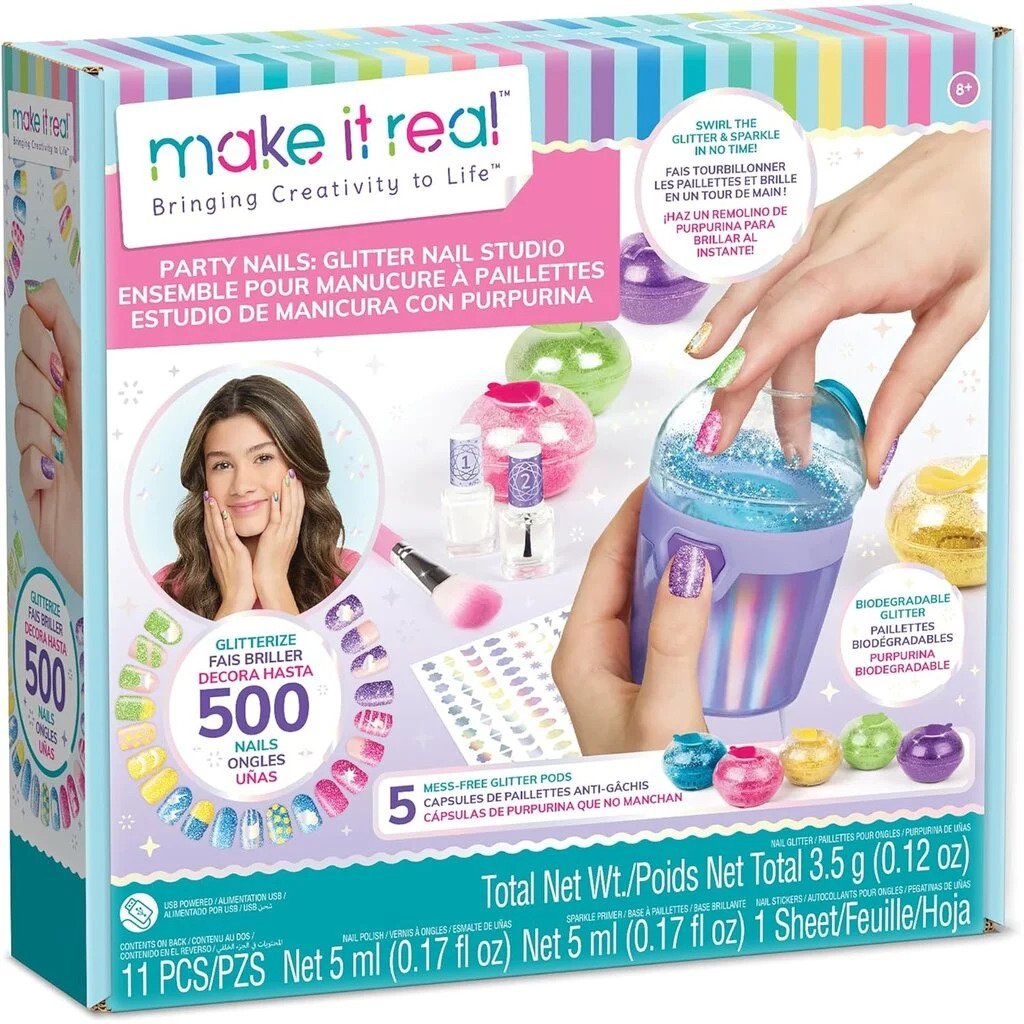 Make It Real Party Nails Glitter Nail Studio Kit