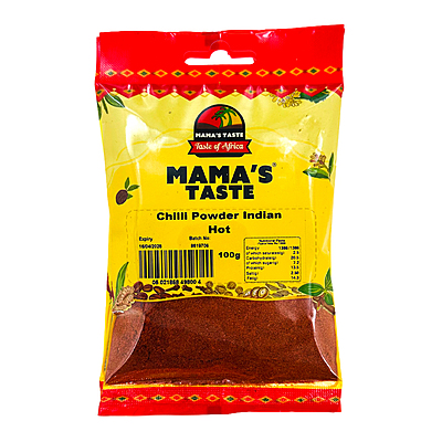 26632 Mamas Taste Chilli Powder Indian Hot 100g X 8