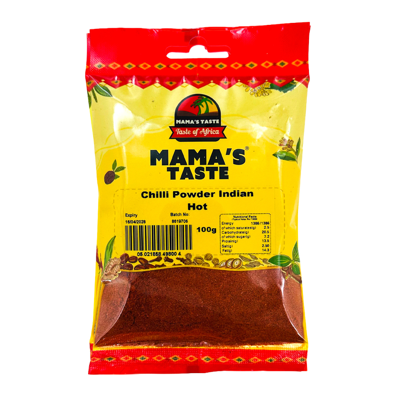 26632 Mamas Taste Chilli Powder Indian Hot 100g X 8
