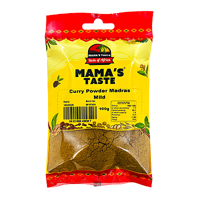 26637 Mamas Taste Curry Powder Madras Mild 100g X 8