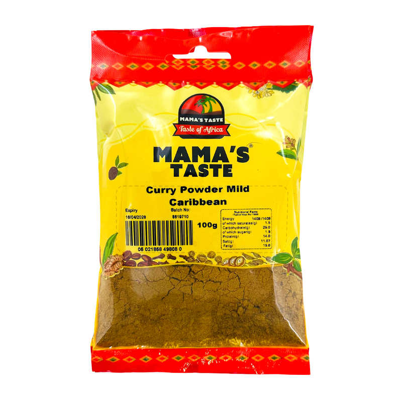 26638 Mamas Taste Curry Powder Mild Caribbean 100g X 8
