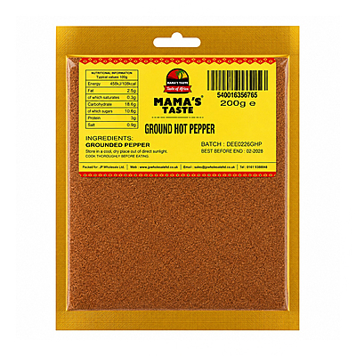 25116 Mamas Taste Ground Hot Pepper 200g X 10