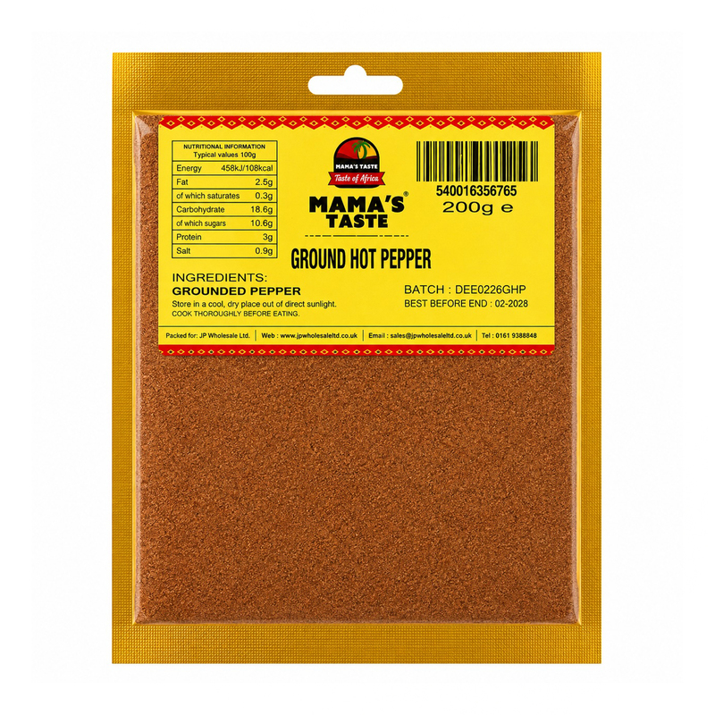25116 Mamas Taste Ground Hot Pepper 200g X 10