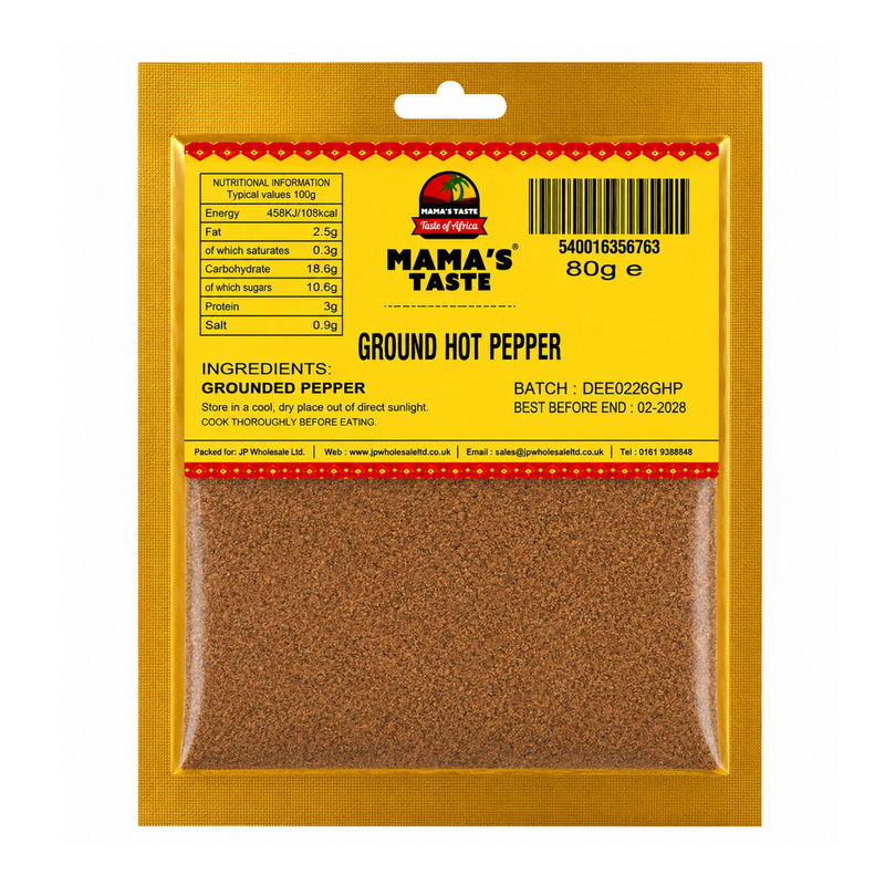 25114     Mamas Taste Ground Hot Pepper 80g X 10