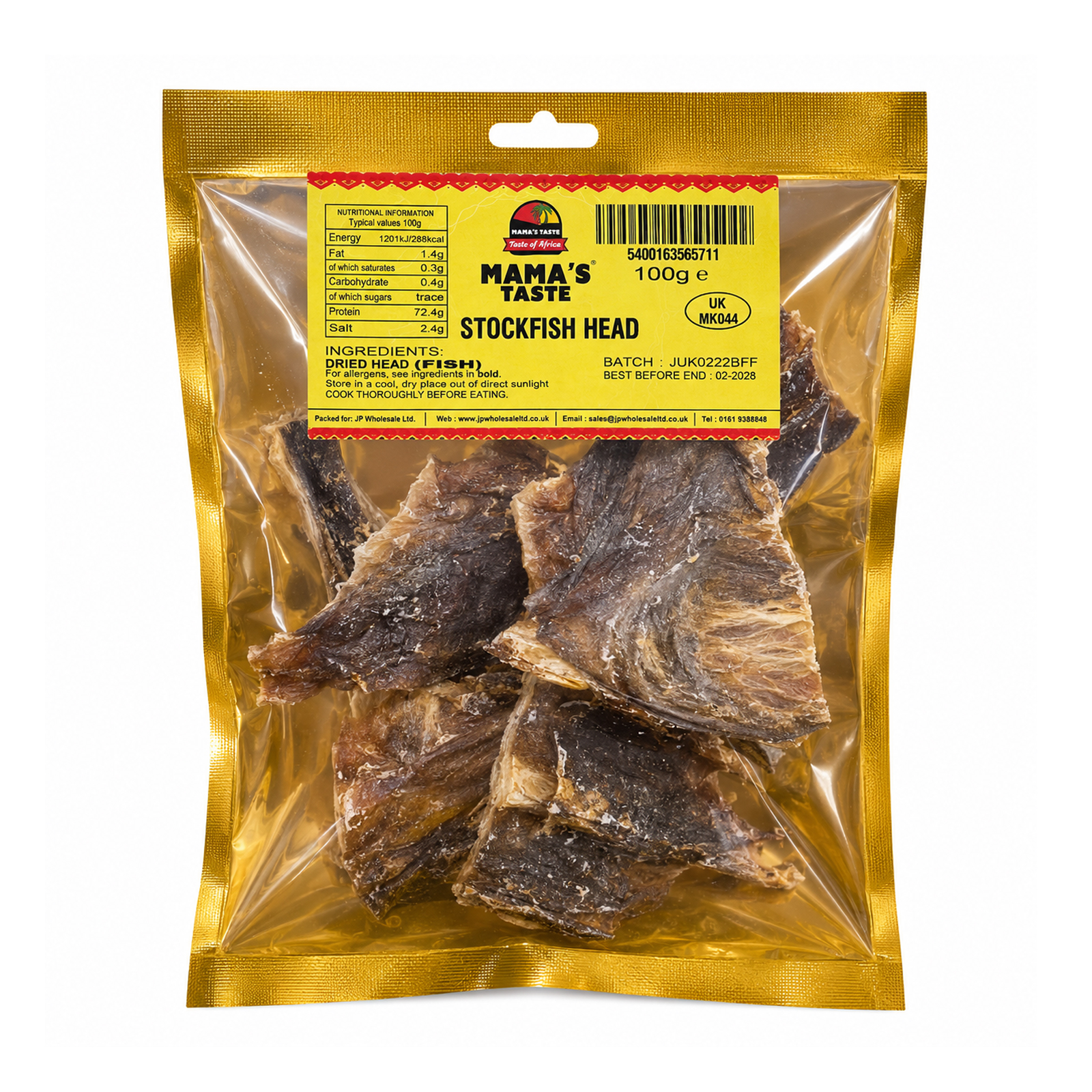 25063 Mamas Taste Stockfish Head 100g X 10