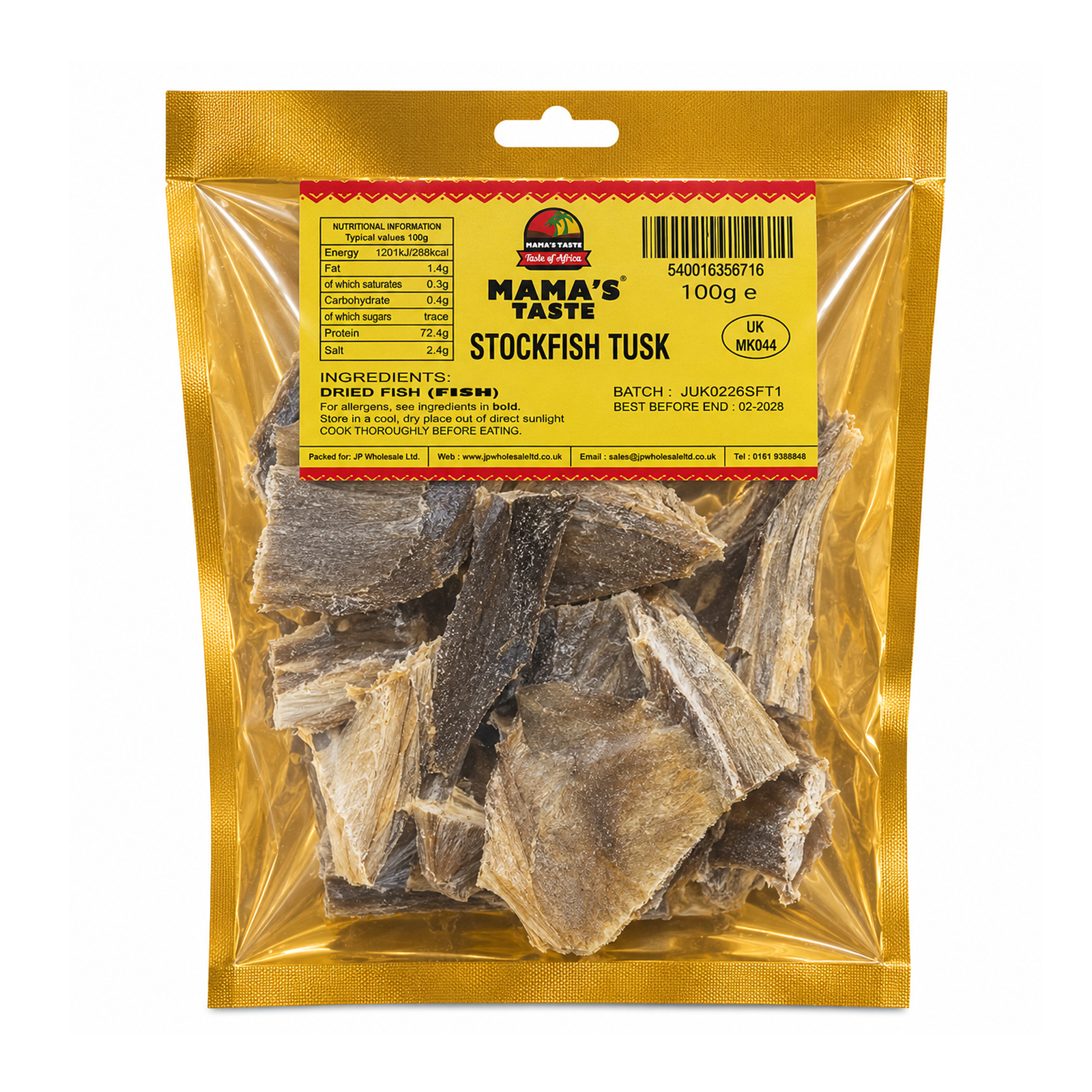 25068 Mamas Taste Stockfish Tusk 100g X 10