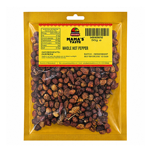25113 Mamas Taste Whole Hot Pepper 50g X 10