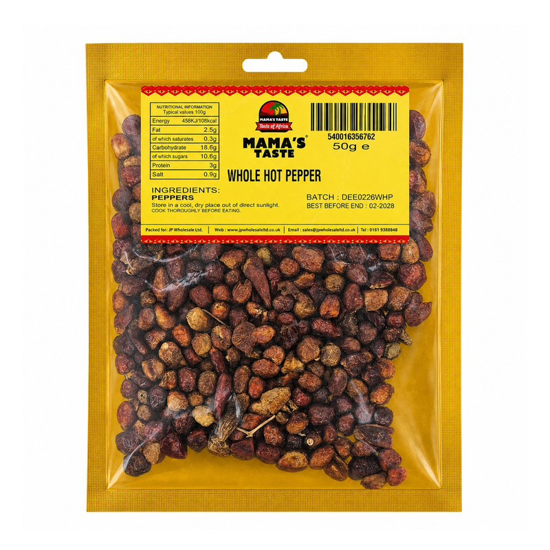 25113     Mamas Taste Whole Hot Pepper 50g X 10
