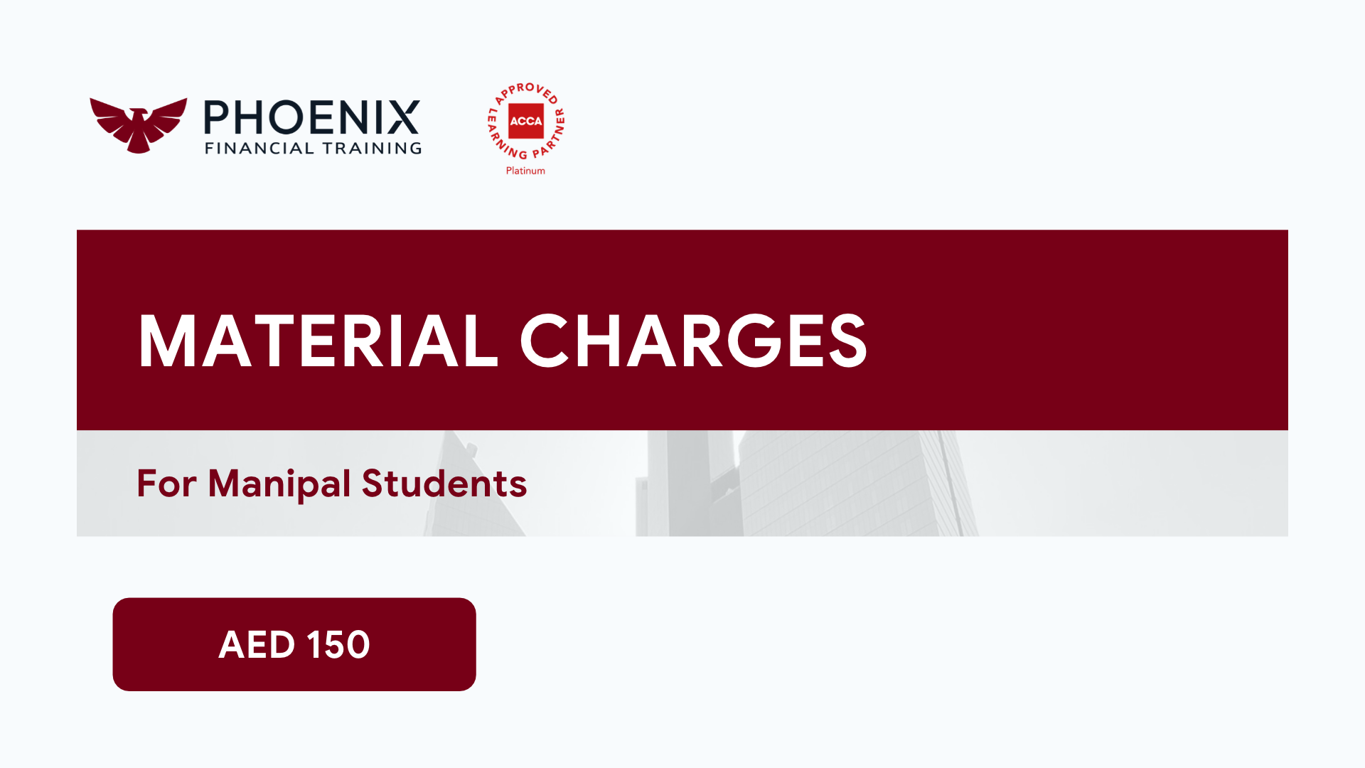 Material Charge - Manipal Students