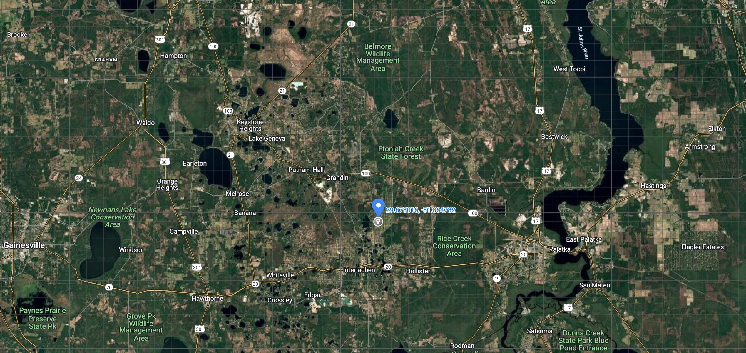 Alan Dr. & Kitty Ave. - Affordable .22 Acre Vacant Lot in Interlachen