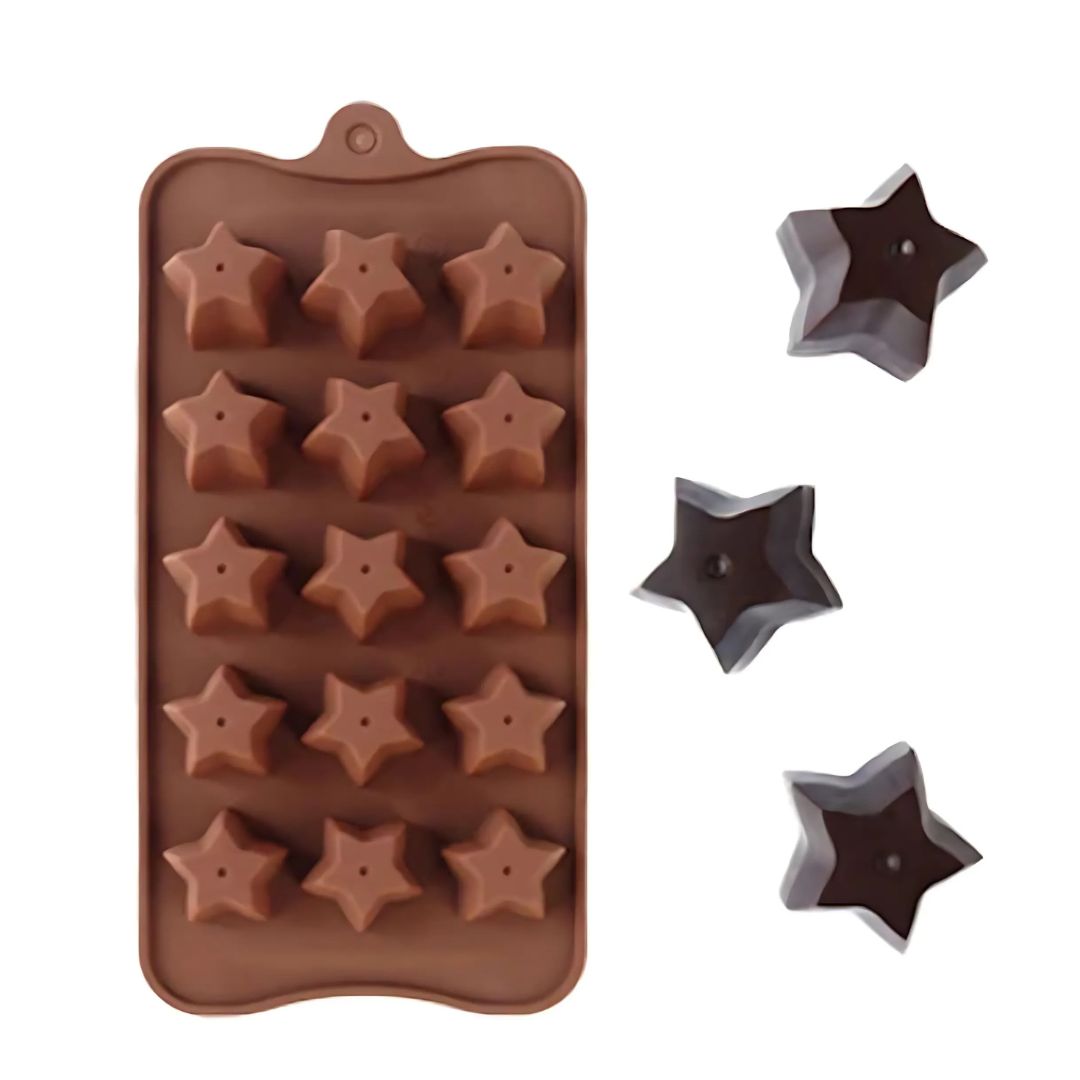 Molde de Silicon Chocolate Estrellas INV