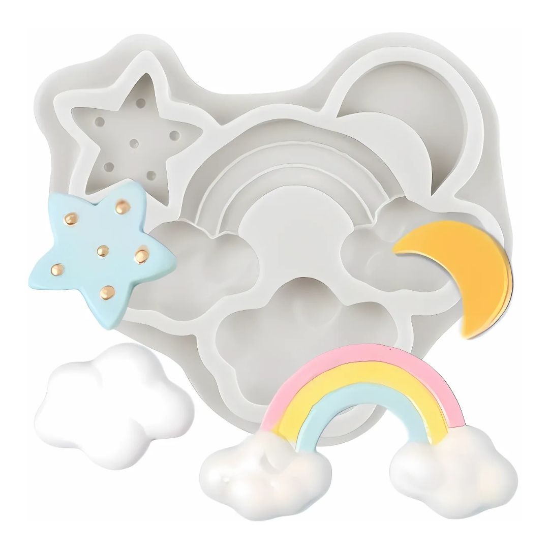 Molde de Silicon Arcoiris/Nubes 10x11cm ROSH INV