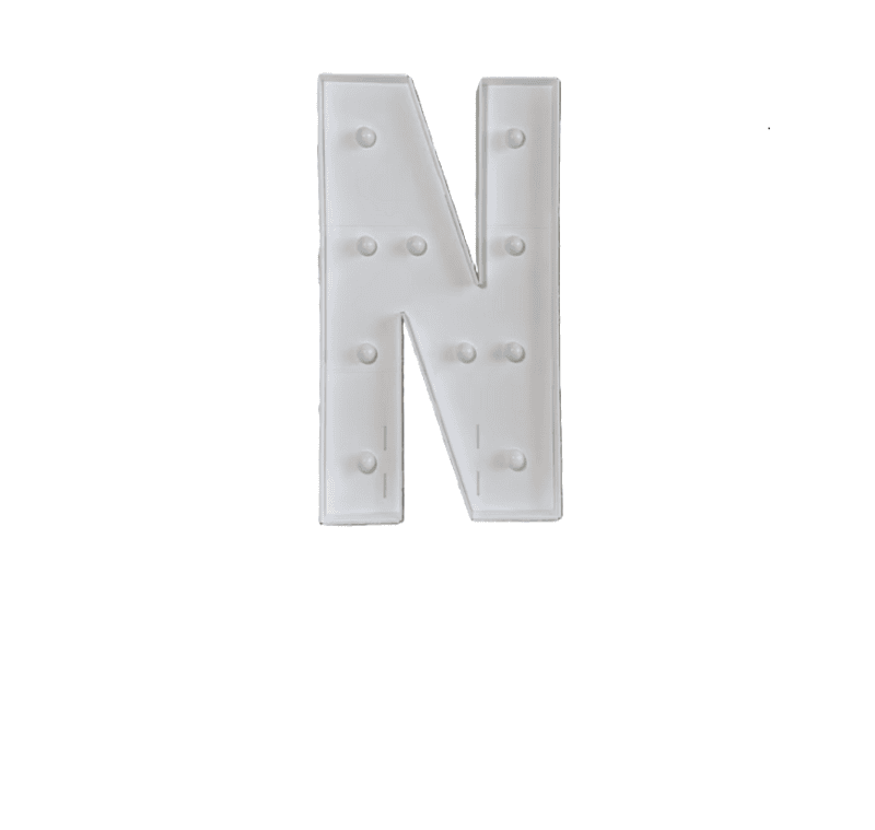 Marquee Letter N  Light-up 4 ft / Letta de marquesina — N