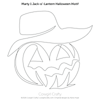Marty Jack-o’-Lantern Halloween Pumpkin Motif (1 and 2) | Longarm Digital Quilting Pattern