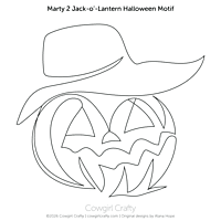 Marty Jack-o’-Lantern Halloween Pumpkin Motif (1 and 2) | Longarm Digital Quilting Pattern
