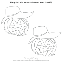 Marty Jack-o’-Lantern Halloween Pumpkin Motif (1 and 2) | Longarm Digital Quilting Pattern